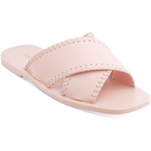 NEW JACK ROGERS PINK SLOAN X BAND Slip On Slide Sandals Flats Size 8